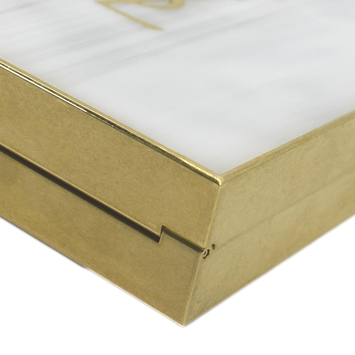 YVES SAINT LAURENT Tuxedo Box Plexiglass Metal Crossbody Bag Blanc Grise