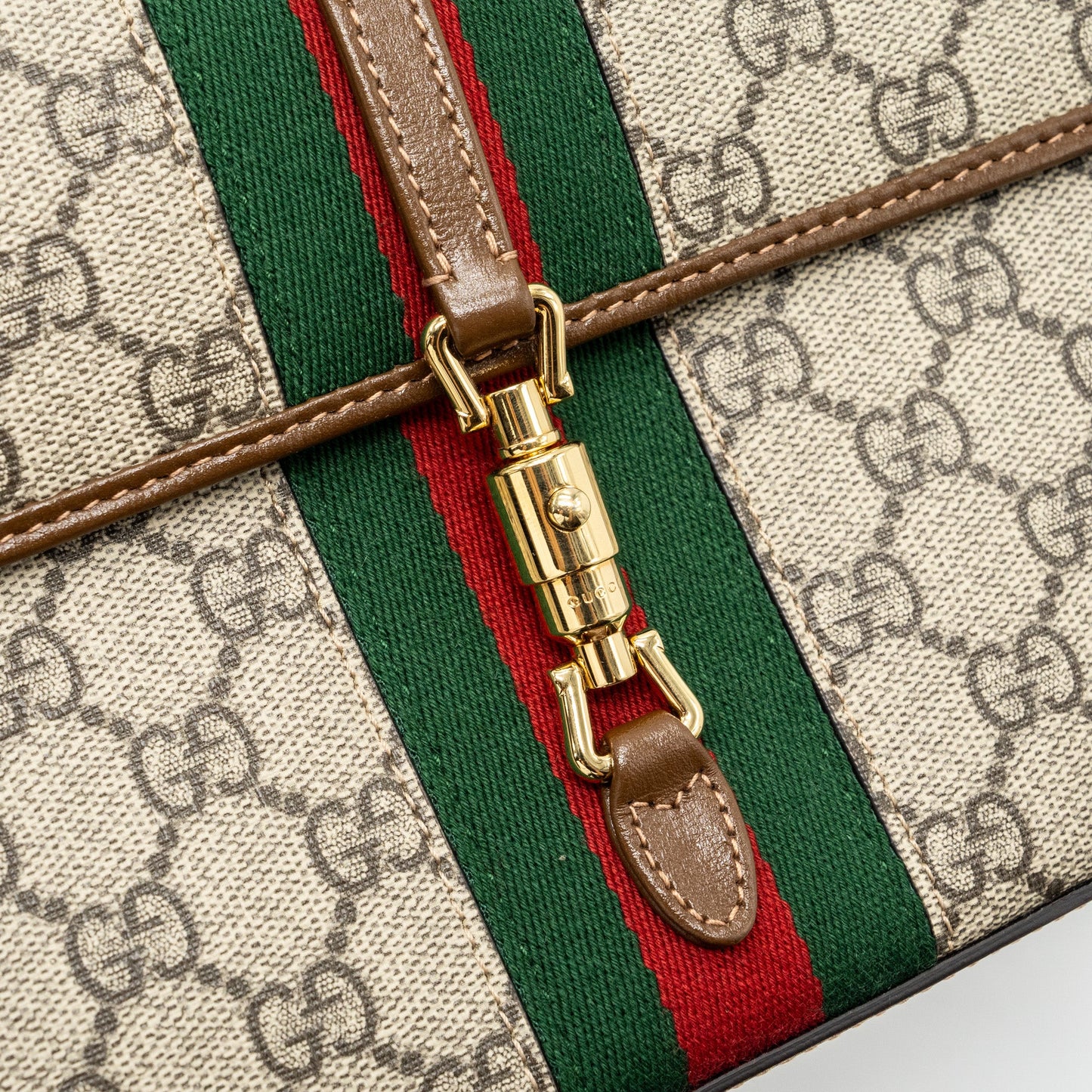Gucci flap belt bag GG supreme canvas