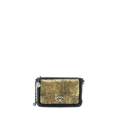Chanel 12A Evening Bag Lambskin Black/Gold