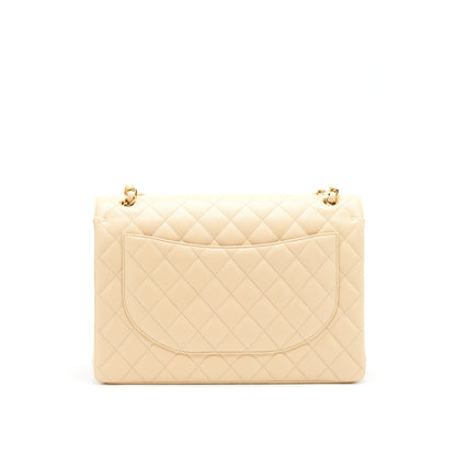 Chanel Maxi Classic Double Flap Bag Caviar beige