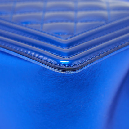 Chanel Medium Le-Boy Patent Electric Blue