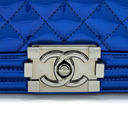 Chanel Medium Le-Boy Patent Electric Blue
