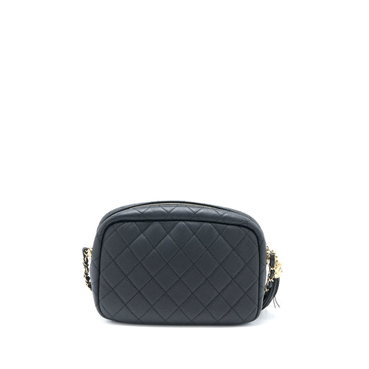 Chanel Large Camera Bag Grained Calfskin Dark Grey L