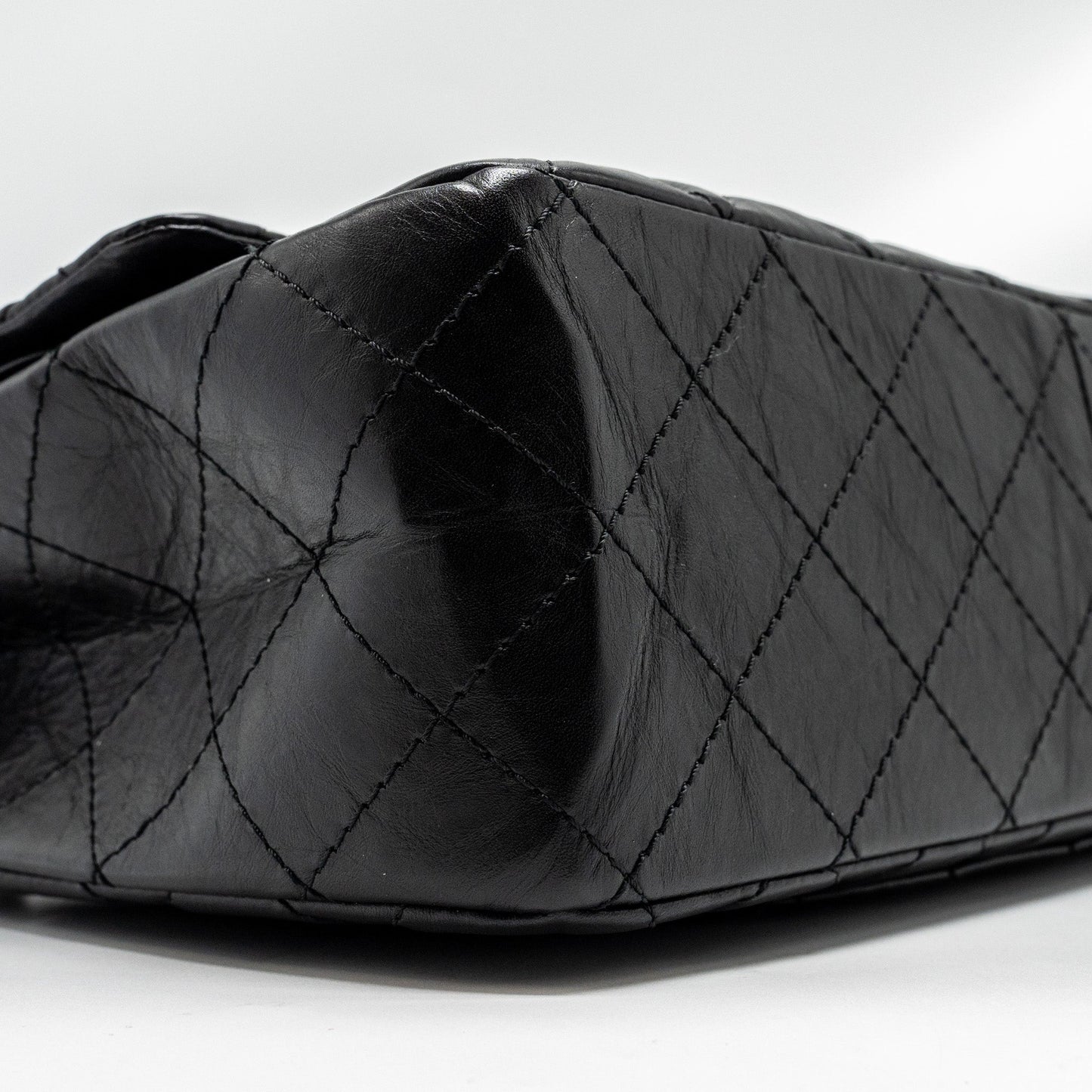 Chanel Maxi 2.55 reissue flap bag aged calfskin Black