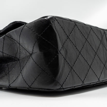 Chanel Maxi 2.55 reissue flap bag aged calfskin Black