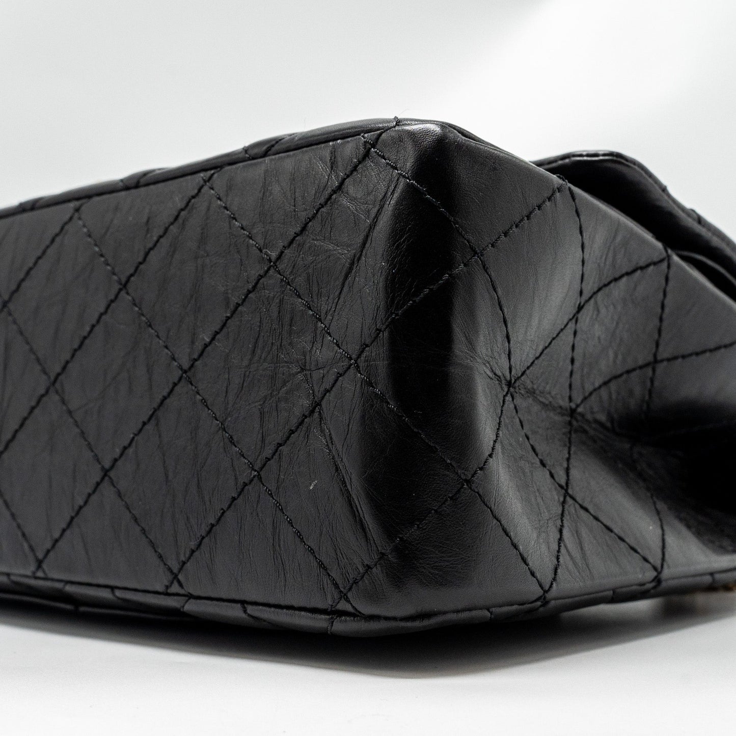 Chanel Maxi 2.55 reissue flap bag aged calfskin Black