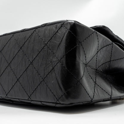 Chanel Maxi 2.55 reissue flap bag aged calfskin Black