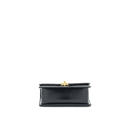 Chanel 21A Gold Crush Mini Flap Bag Calfskin Black