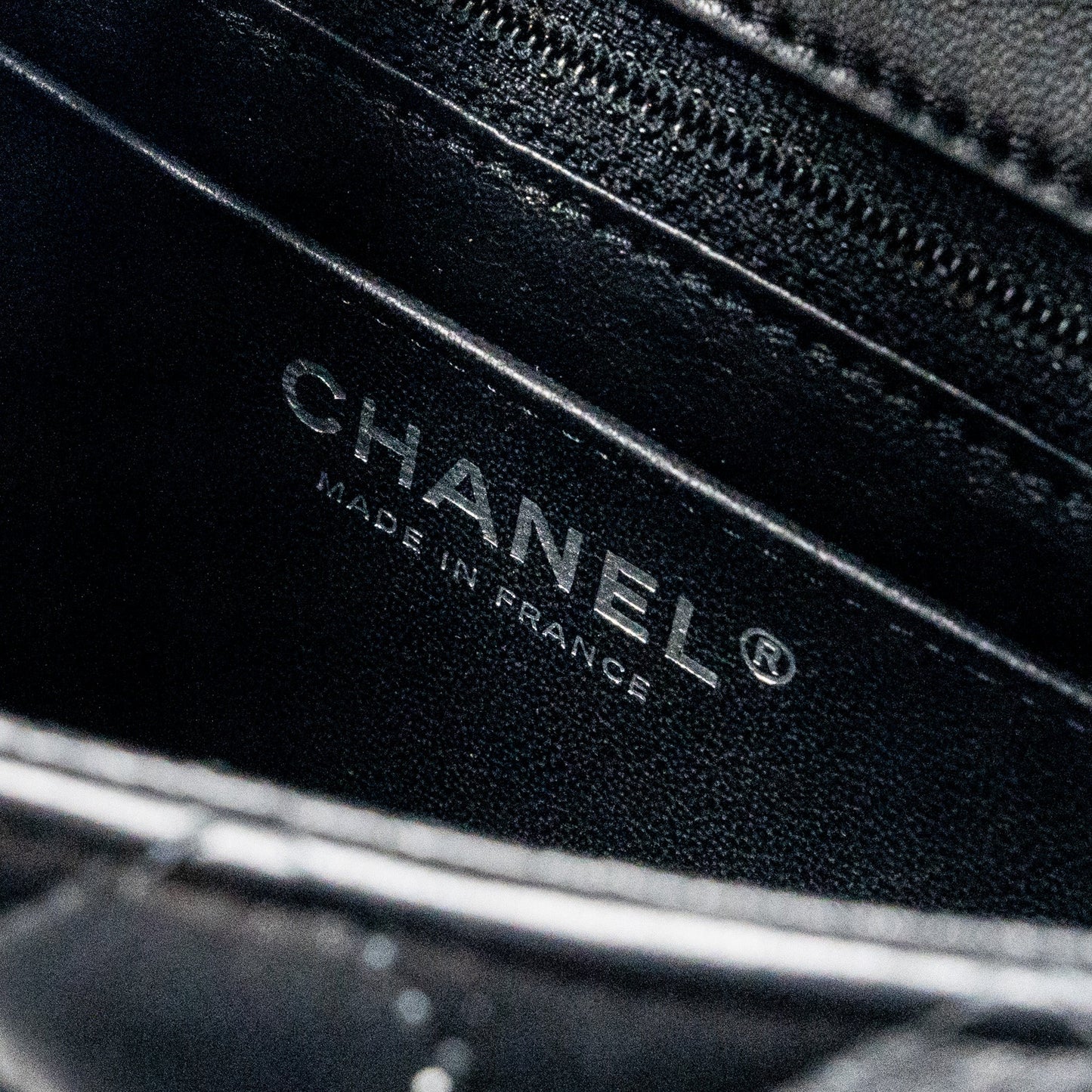 Chanel mini square Flap bag lambskin black