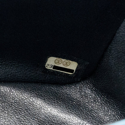 Chanel mini square Flap bag lambskin black