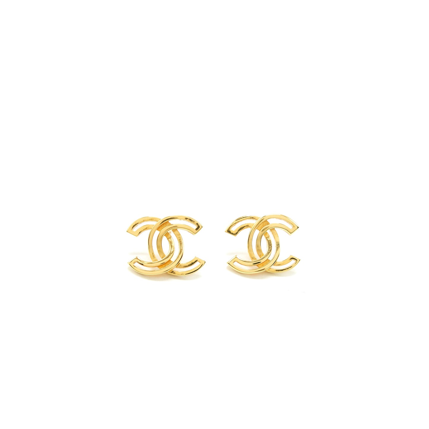 Chanel Logo Stud Earrings