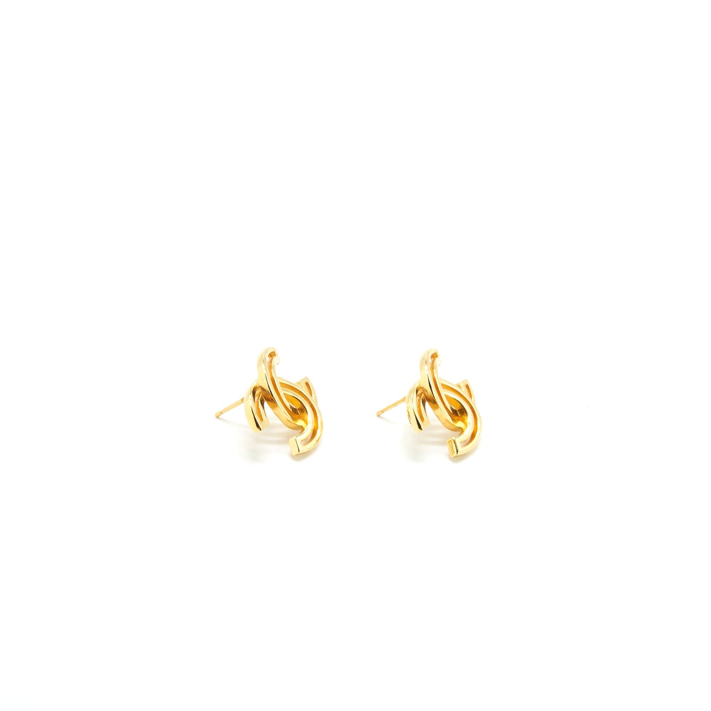Chanel Logo Stud Earrings