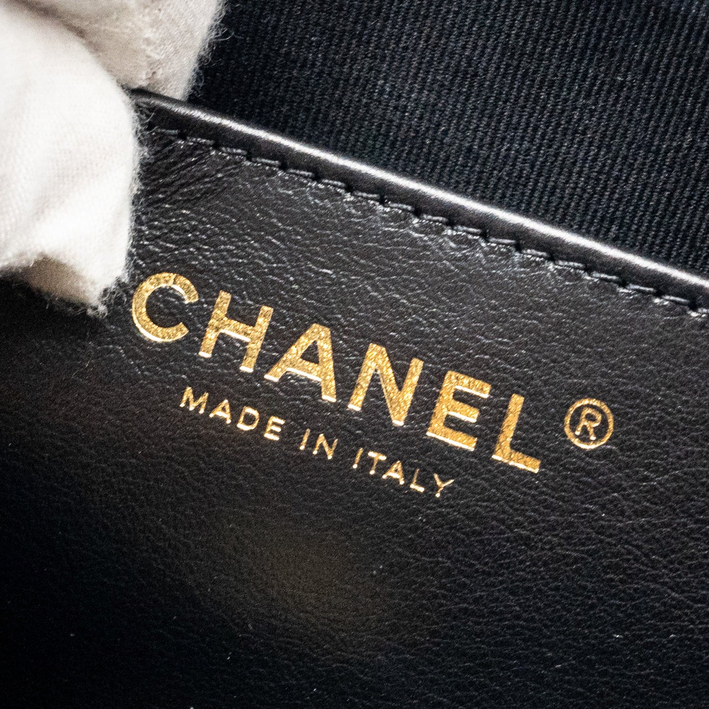 Chanel 23k Hobo Shoulder Bag Calfskin Black  (microchip)
