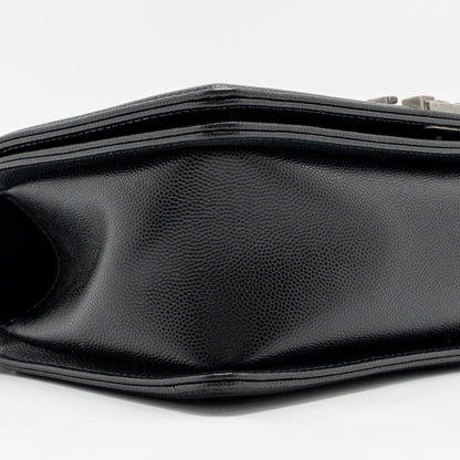 Chanel Medium Boy Bag Caviar Black  (Microchip)