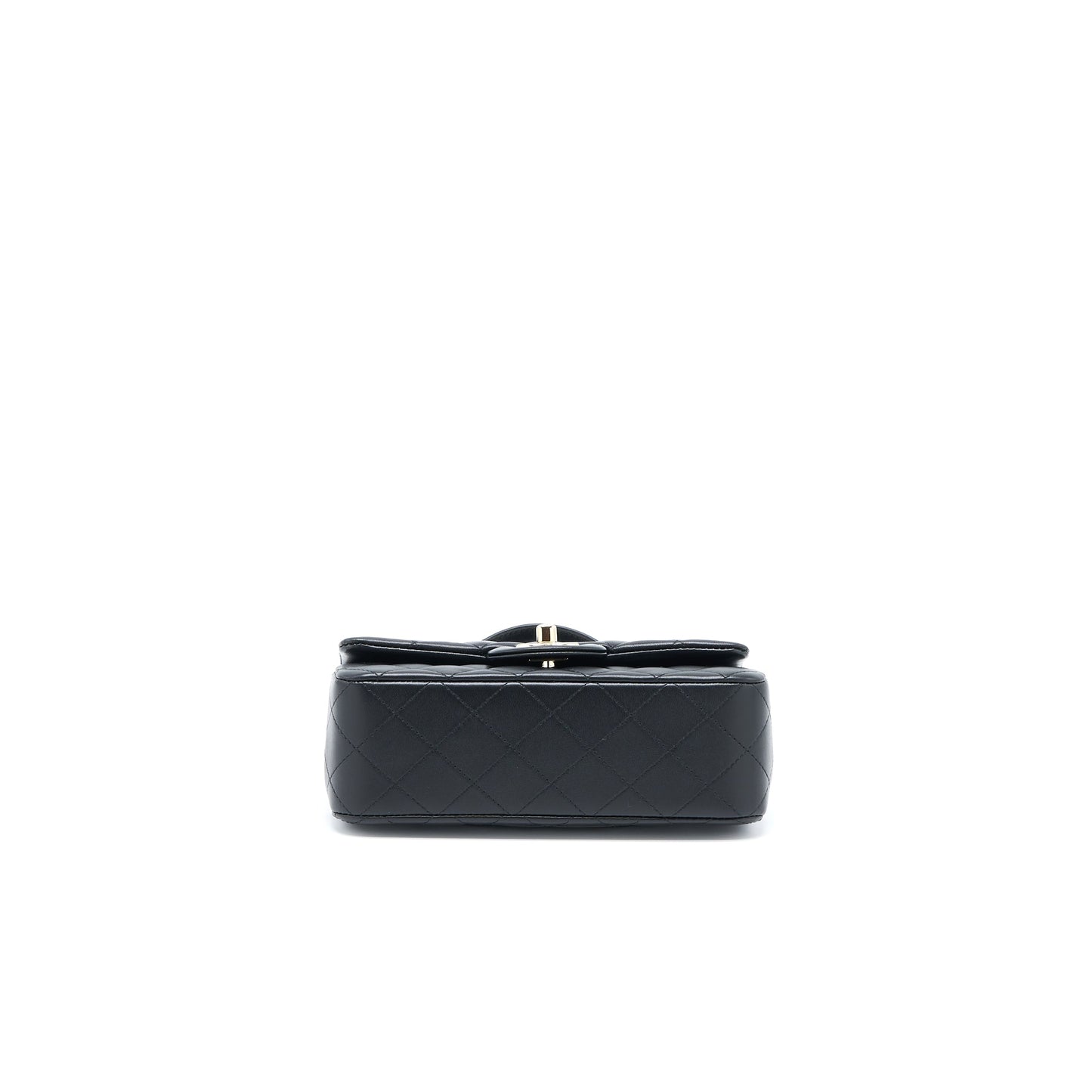 Chanel Top Handle Mini Rectangular Flap Bag Lambskin Black L (Microchip)