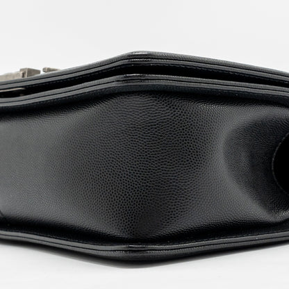 Chanel Medium Boy Bag Caviar Black  (Microchip)