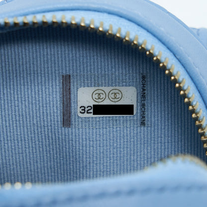 Chanel 22S Heart Belt Bag Lambskin Light Blue L