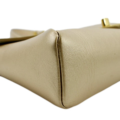 LOUIS VUITTON Love Note Metallic Calfskin Chain Shoulder Bag Gold