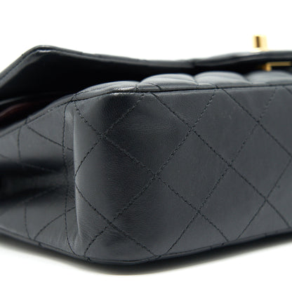 CHANEL MEDIUM CLASSIC DOUBLE FLAP LAMBSKIN BLACK