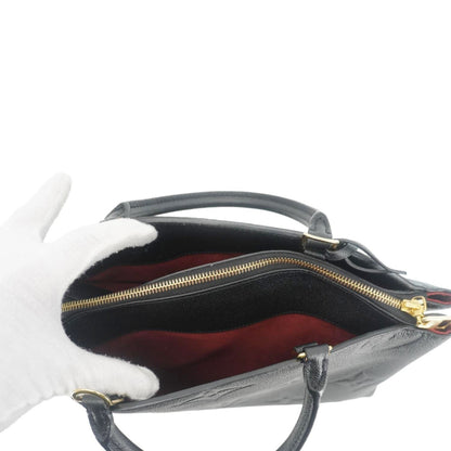 LOUIS VUITTON Grand Palais MM Monogram Empreinte Leather Shoulder Bag Black
