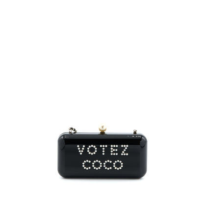 Chanel Votez Coco Evening Clutch with Chain Black L