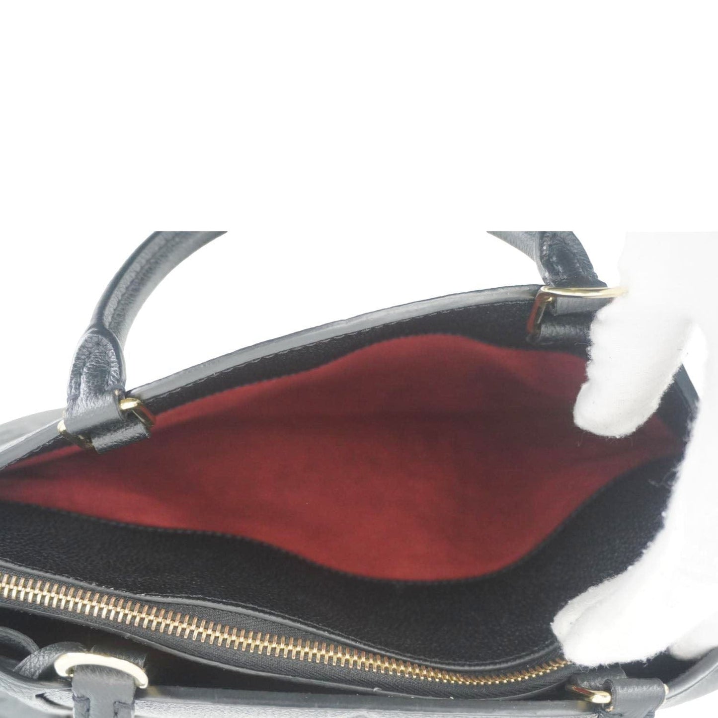 LOUIS VUITTON Grand Palais MM Monogram Empreinte Leather Shoulder Bag Black