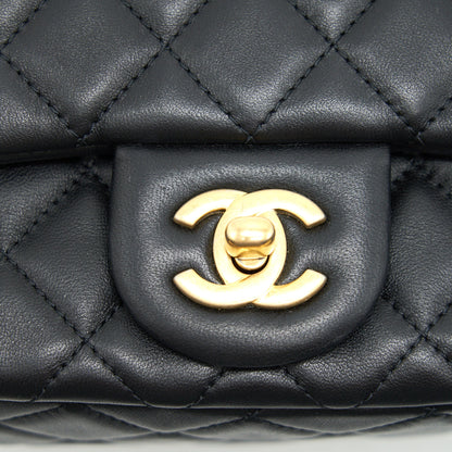 Chanel Pearl Crush Crush Mini Square Flap Bag Black