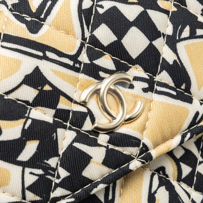 Chanel Mini Clutch With Chain Fabric Multicolour L (Microchip)