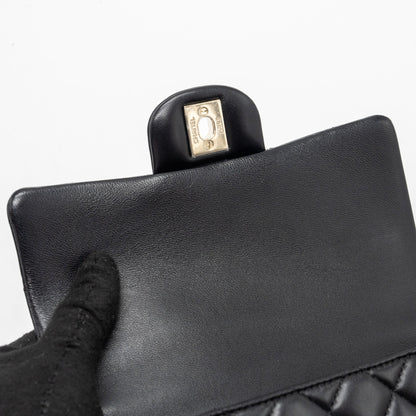 Chanel Top Handle Mini Rectangular Lambskin Black L(Microchip)