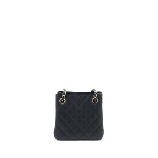 Chanel 22S Mini Bucket Bag Caviar Black L (Microchip)