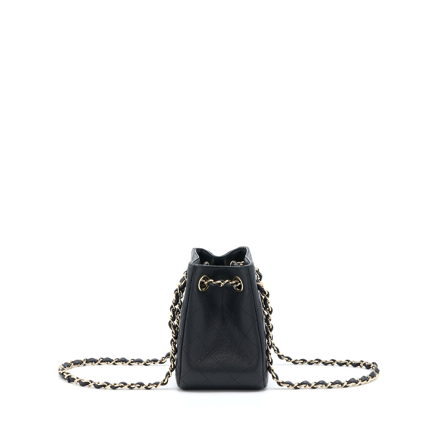 Chanel 22S Mini Bucket Bag Caviar Black L (Microchip)