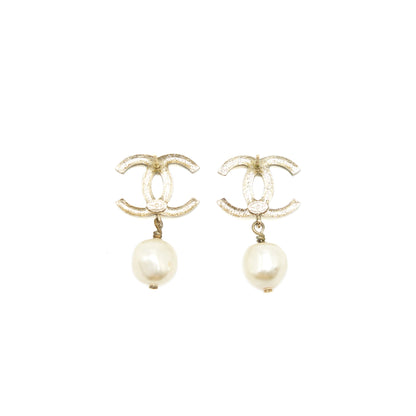 Chanel CC and Pearl Earrings