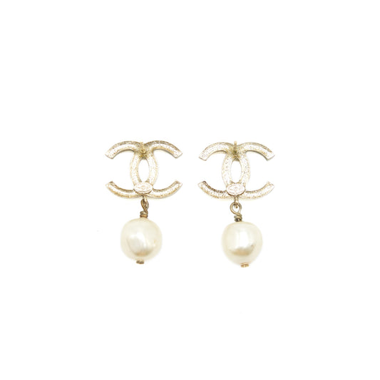 Chanel CC and Pearl Earrings