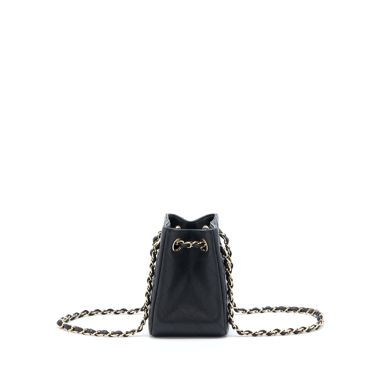 Chanel 22S Mini Bucket Bag Caviar Black L (Microchip)