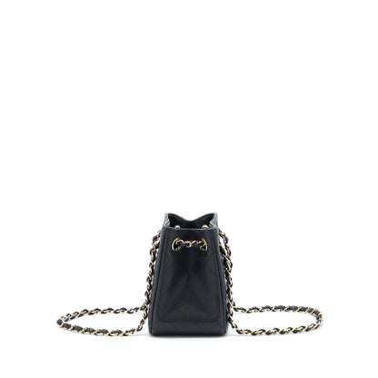 Chanel 22S Mini Bucket Bag Caviar Black L (Microchip)