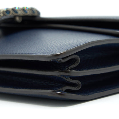 Gucci Small Dionysus Shoulder Bag Navy SHW