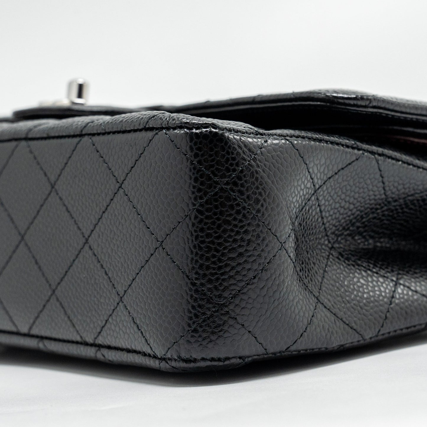 Chanel Medium Classic Double Flap Bag Caviar Black  (Microchip)