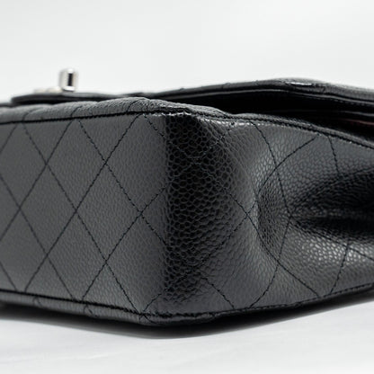 Chanel Medium Classic Double Flap Bag Caviar Black  (Microchip)