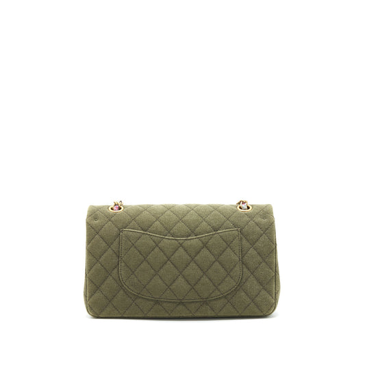 Chanel Cuba Charms Classic double flap Bag Canvas Green