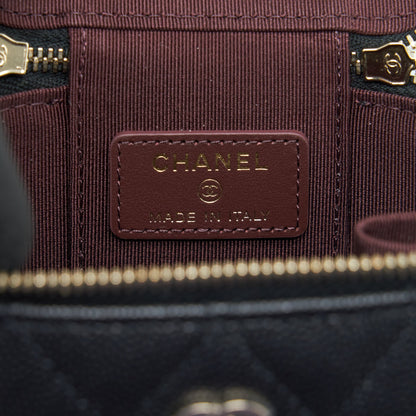 Chanel Mini Vanity Case Caviar Black L