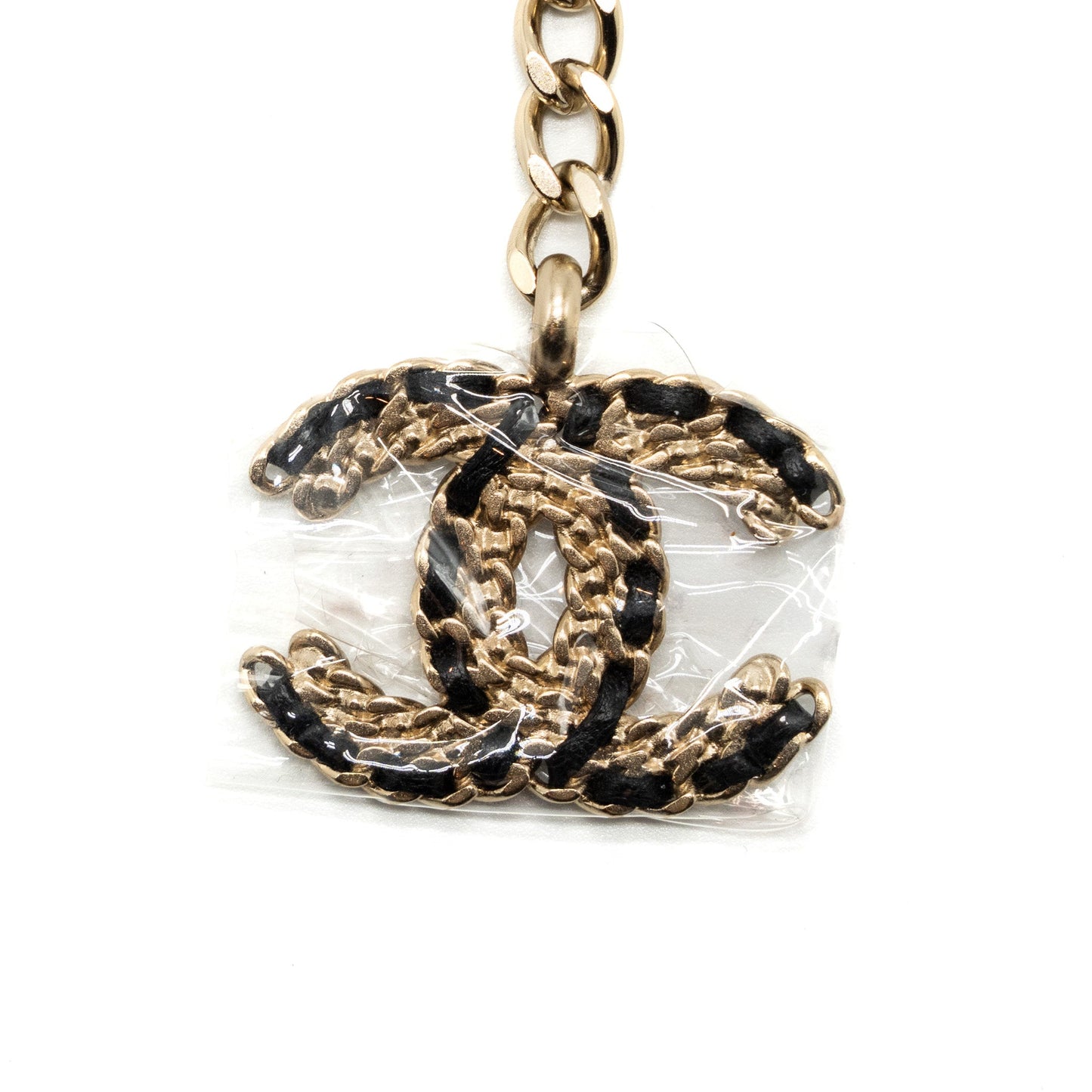 Chanel CC logo Dropped Waist Chain Belt leather Chain/Pearl L