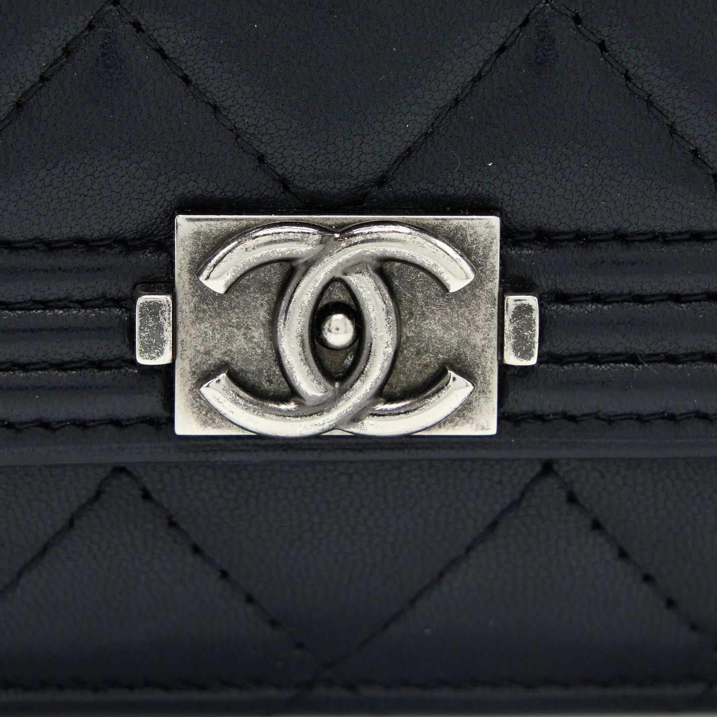 Chanel Boy Wallet On Chain Lambskin Black