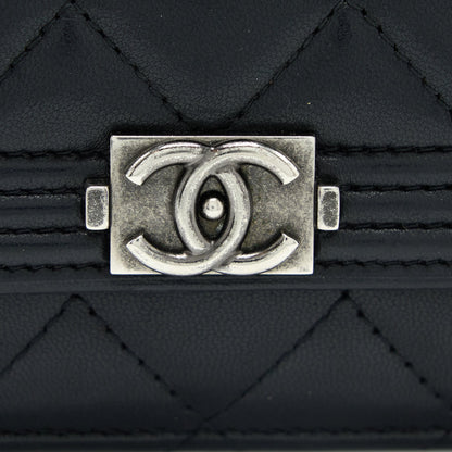 Chanel Boy Wallet On Chain Lambskin Black