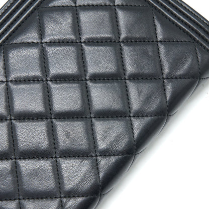 Chanel Boy Wallet On Chain Lambskin Black
