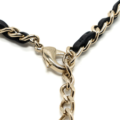 Chanel CC logo Dropped Waist Chain Belt leather Chain/Pearl L