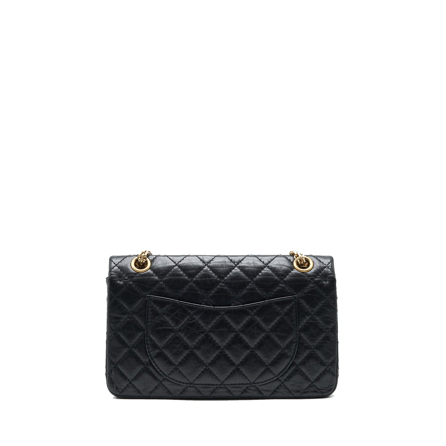 Chanel 2.55 225 Small reissue double flap bag aged Calfskin black