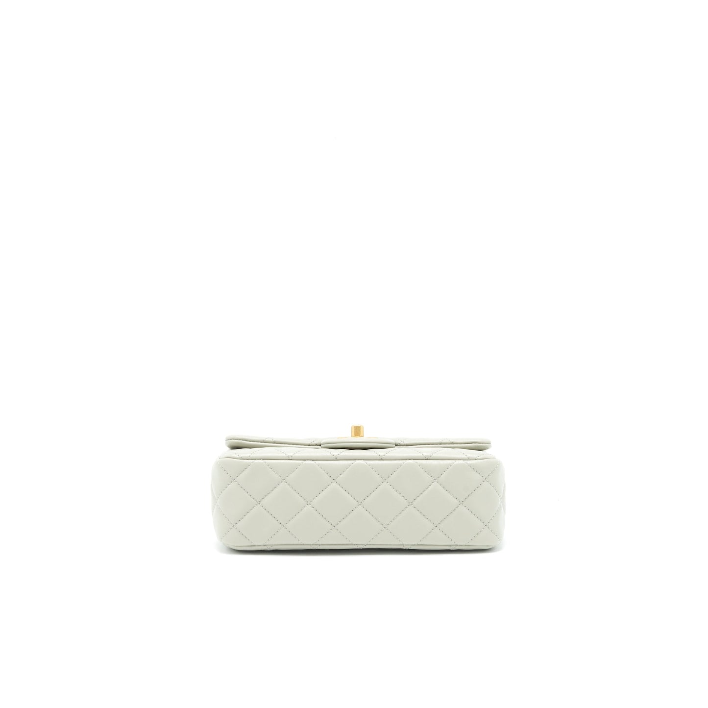 Chanel 22C light Pearl Crush mini Flap Bag Lambskin light Grey