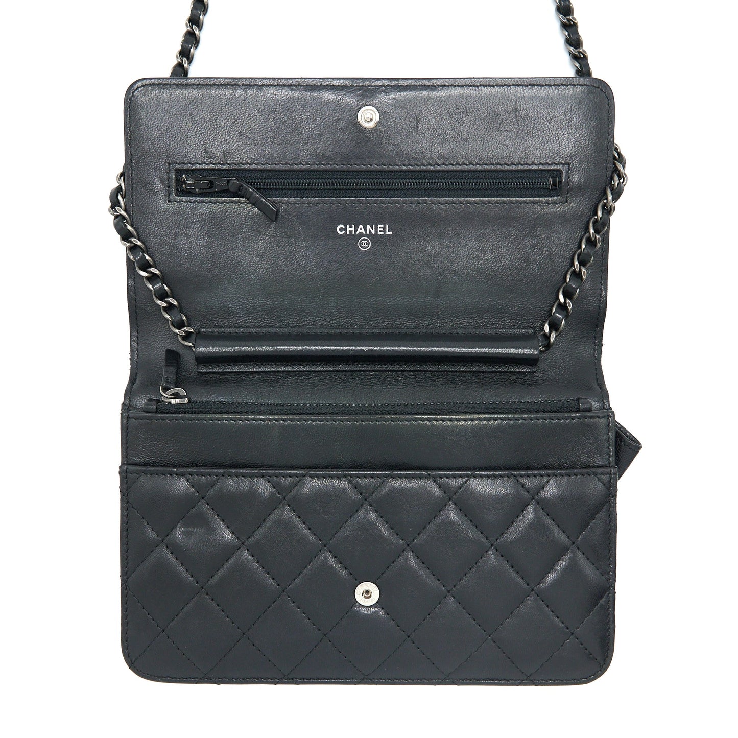 Chanel Boy Wallet On Chain Lambskin Black
