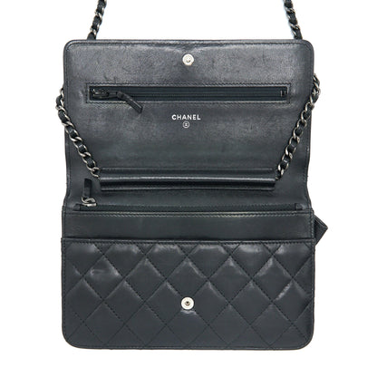 Chanel Boy Wallet On Chain Lambskin Black