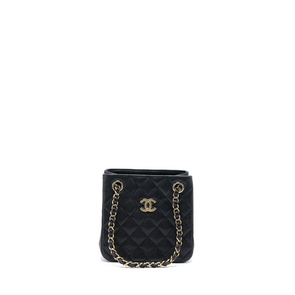 Chanel Mini Bucket Tote Bag Caviar Black L (Microchip)